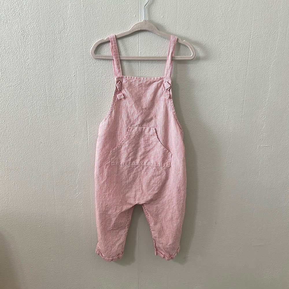 Me & Henry 2/3 Y Marina Red Stripe Overalls